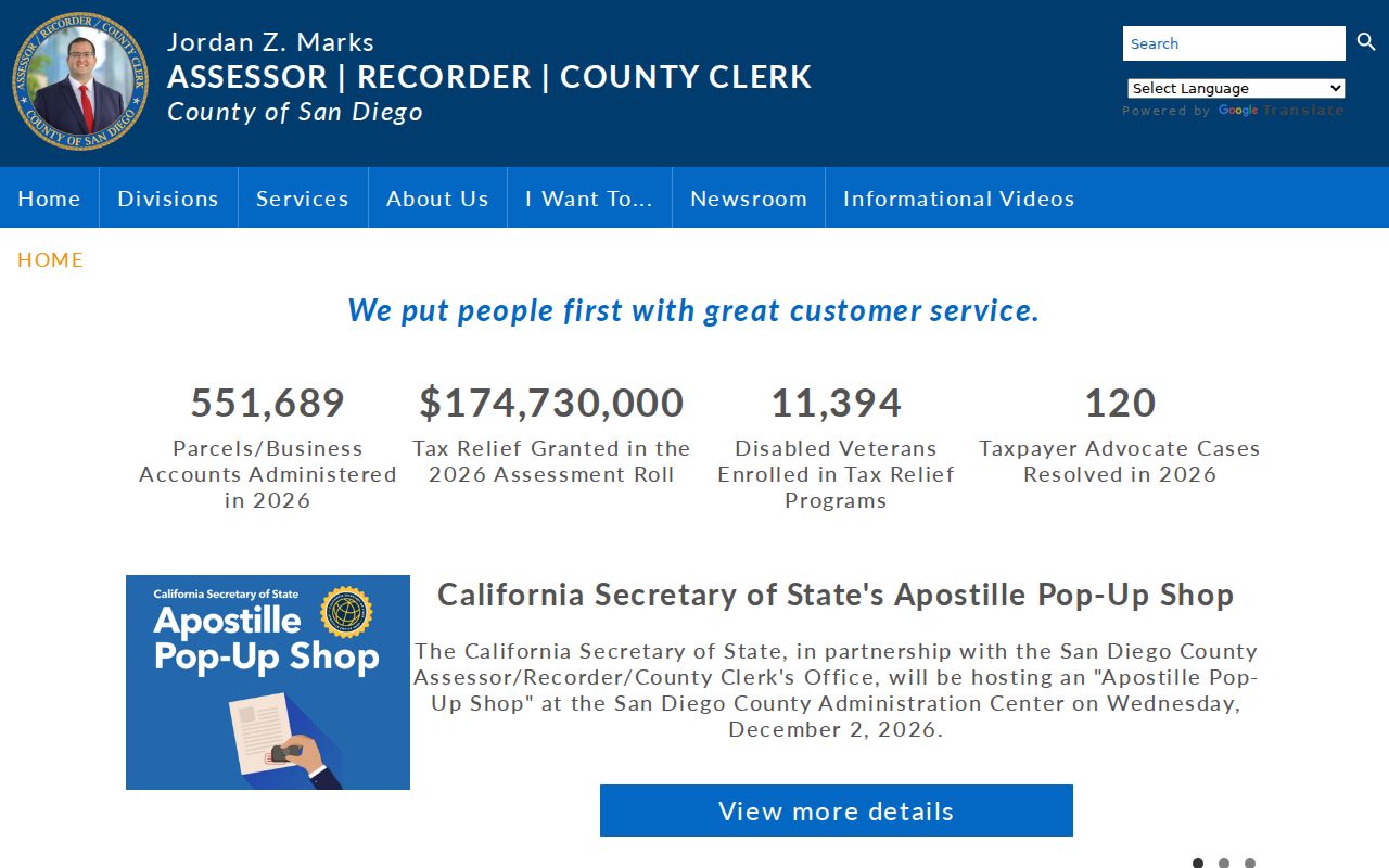San Marcos residents directory county recorder and clerk services