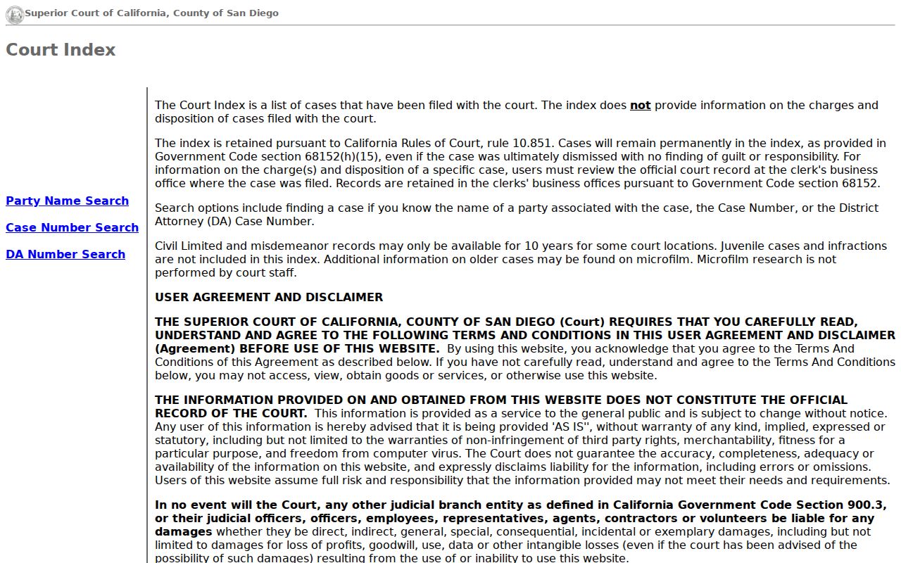 San Marcos residents directory San Diego Superior Court index