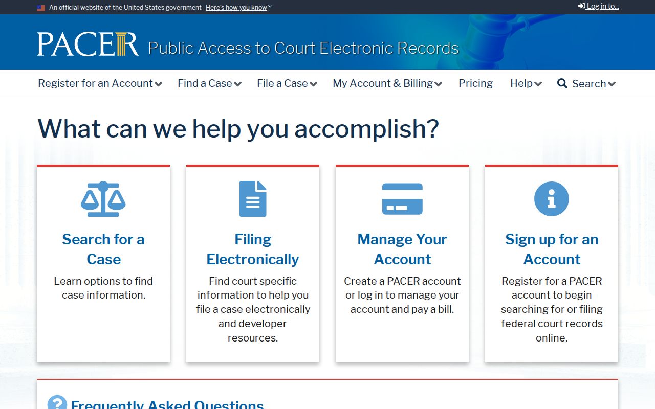 San Marcos resident lookup federal PACER court records
