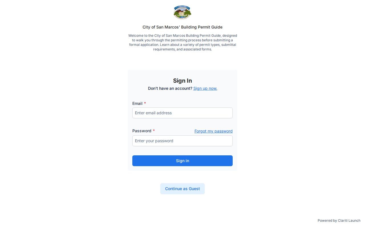 San Marcos street directory current city permit portal