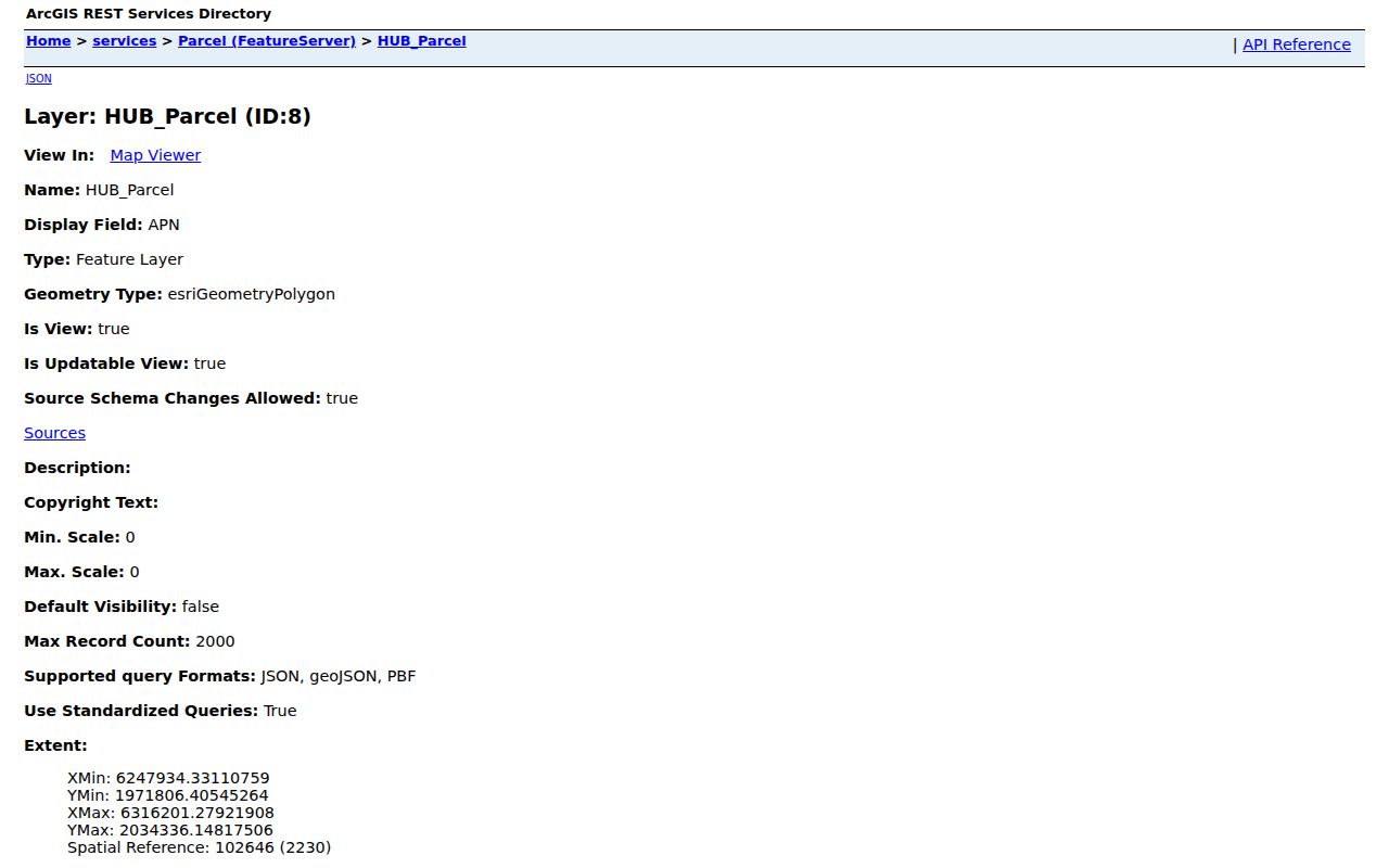 San Marcos street directory official parcel feature layer